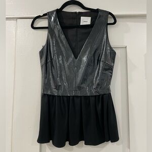 AKNVAS Black Peplum Top